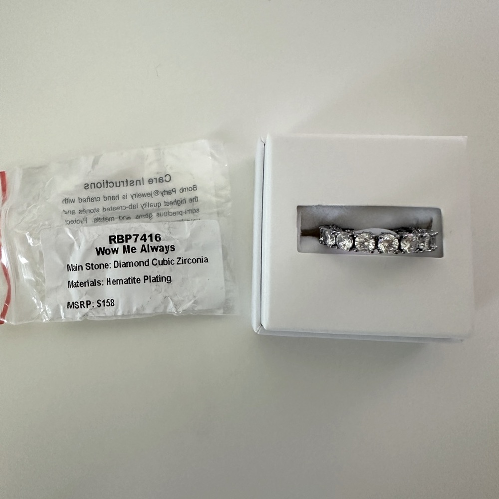 BP Bomb Party “Wow Me Always” April 2024 Diamond Cubic Zirconia Size 7